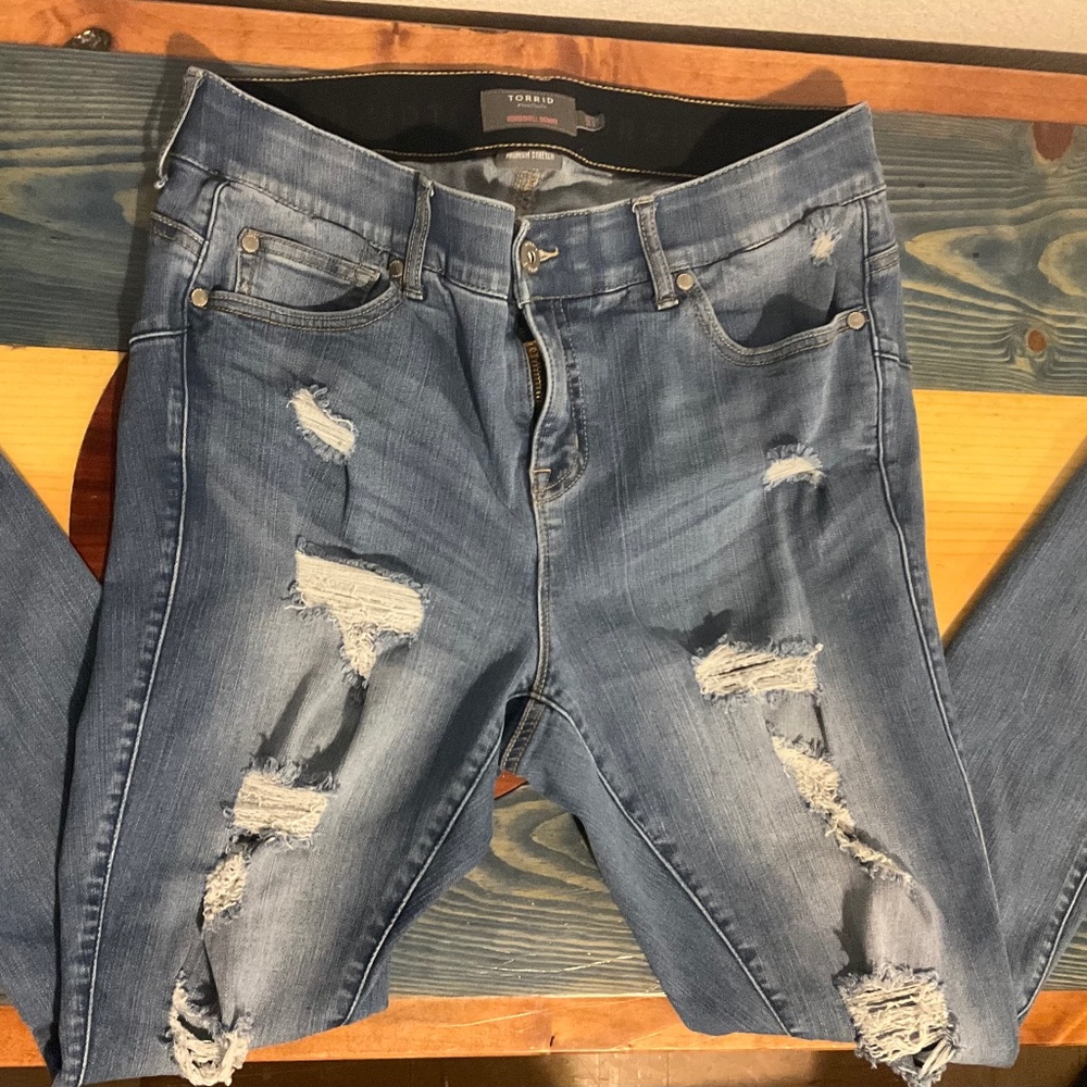 Torrid Bombshell Destroyed Jeans